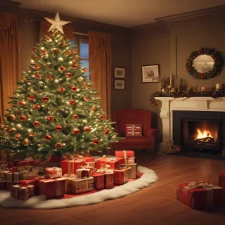 retro christmas image