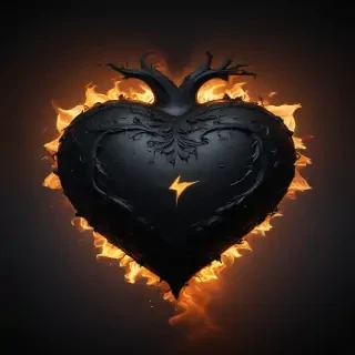 wallpaper black heart