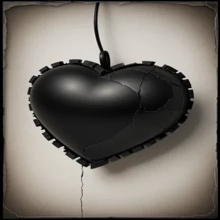 black broken heart