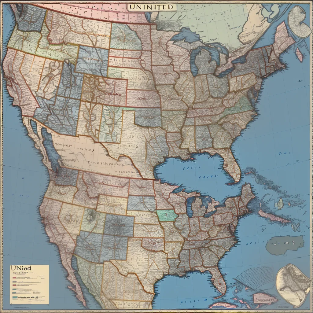 united states of america map