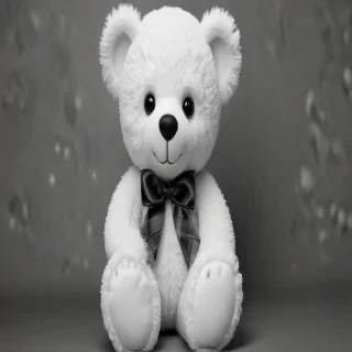 teddy bear clipart black and white