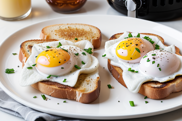 air fryer eggs on toast