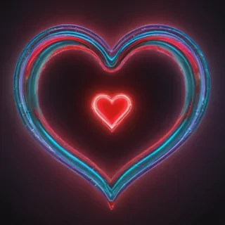 neon heart png