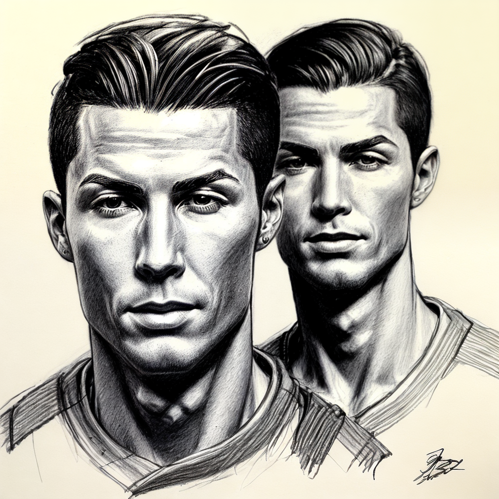 ArtStation - Cristiano Ronaldo - Ball Point Pen Portrait