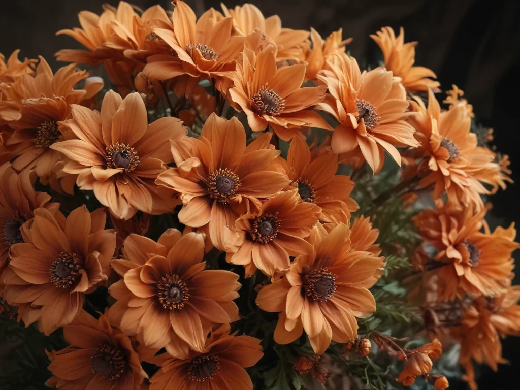 aesthetic brown flowers