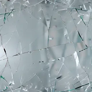 cracked glass transparent