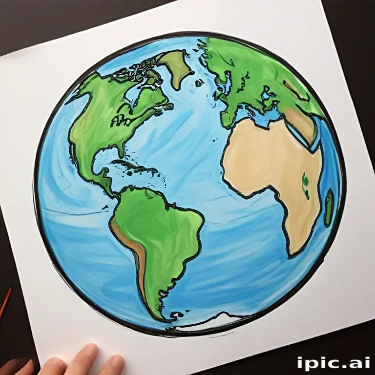 earth cartoon drawing