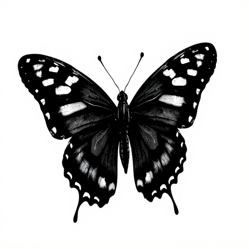 black and white butterfly wallpaper