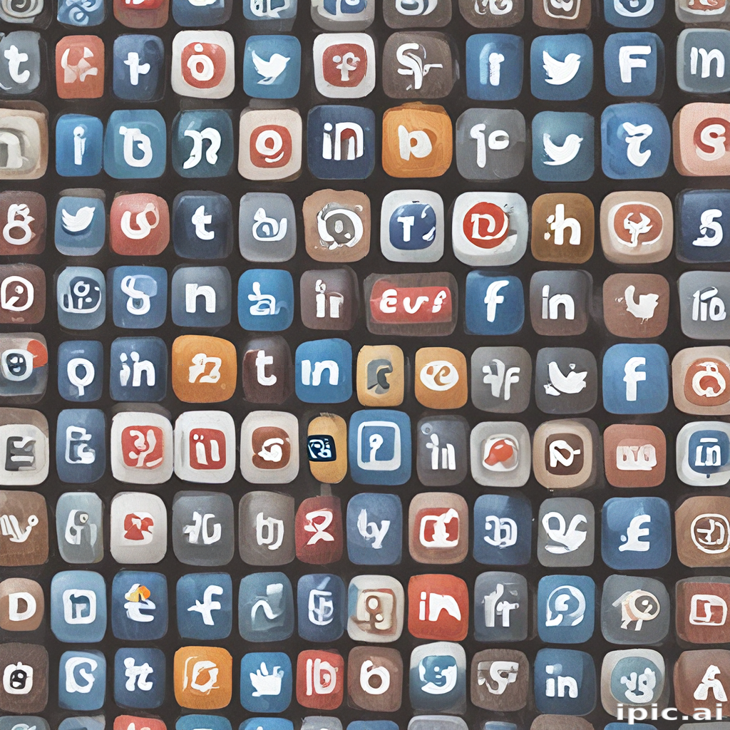 A Colorful Array of Social Media Icons Representing Digital ...