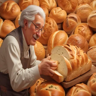 bread in cartoon