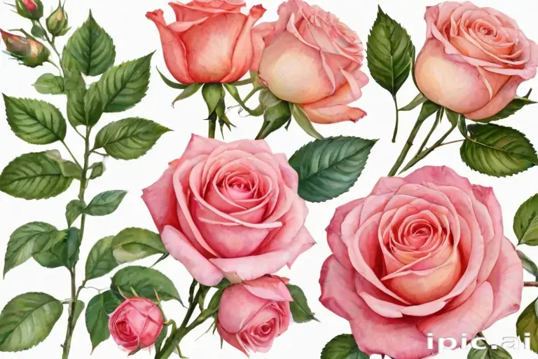 watercolor roses png