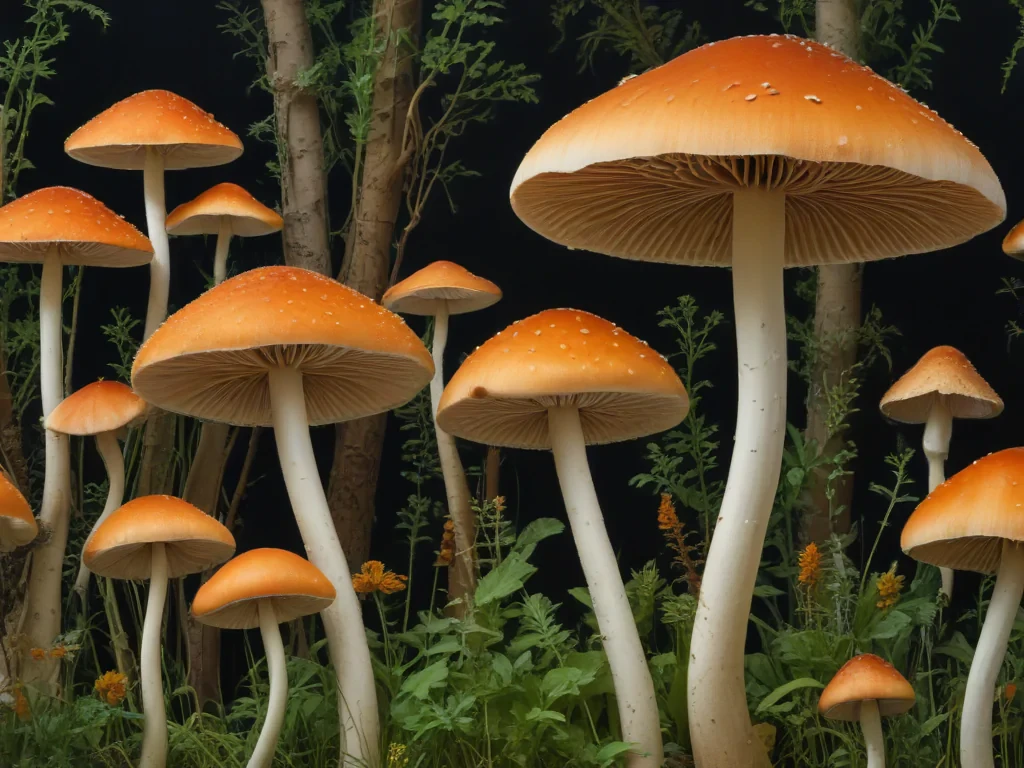 thin stemmed mushroom