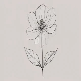 simple flower line art