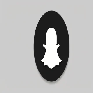 black snapchat icon
