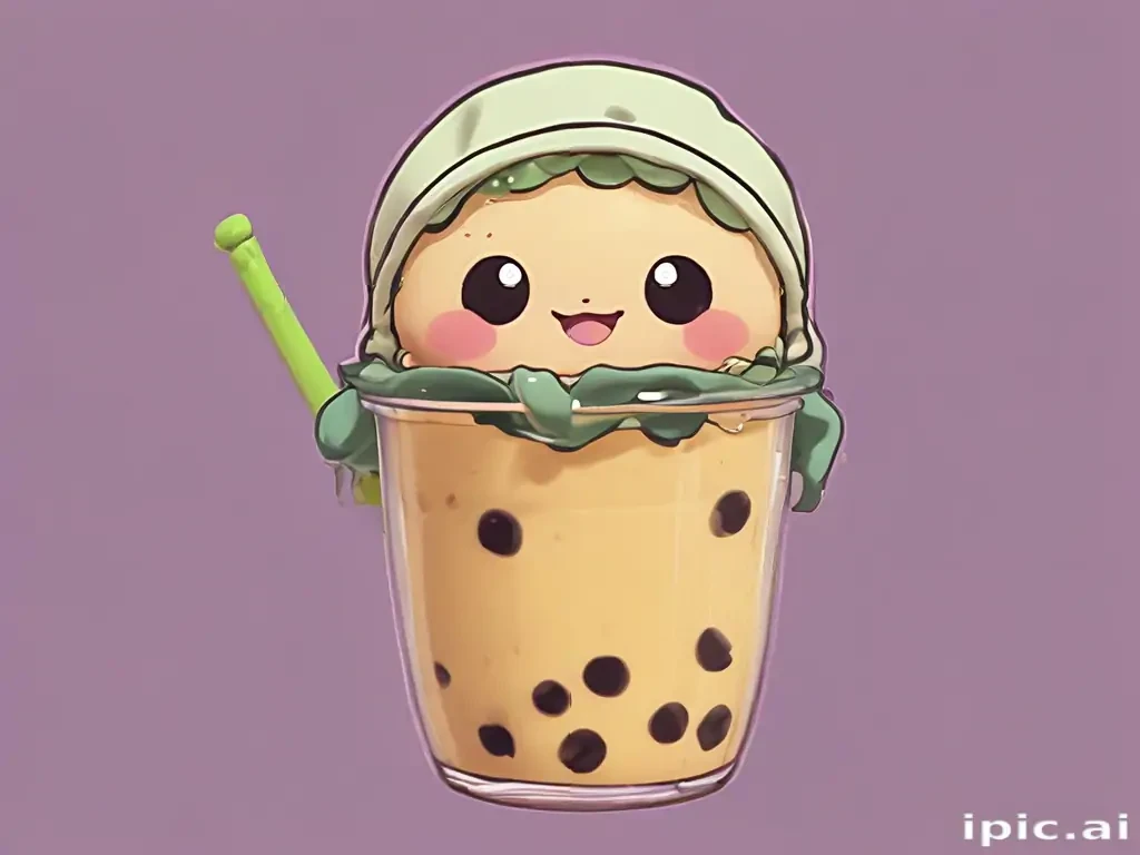 aesthetic cute boba wallpaper
