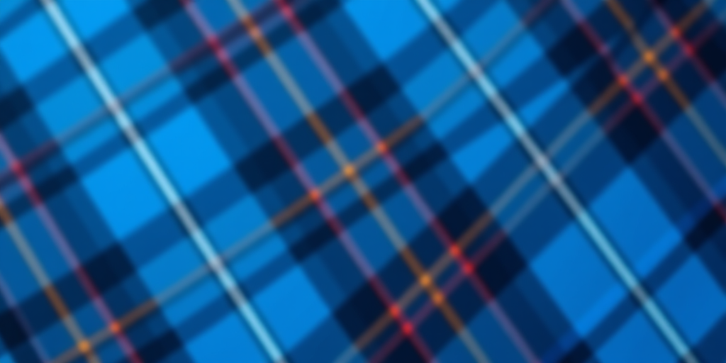 Generate an abstract blue plaid pattern background with high contrast, shot with a DSLR camera at f/8 aperture, ISO 100, shutter speed 1/125s, using a wide-angle lens from a frontal view to enhance detail and texture.