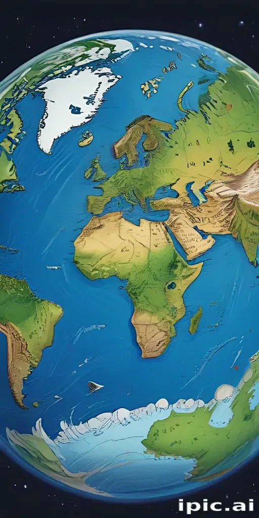 cartoon picture of the planet earth