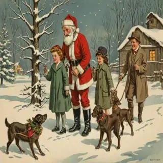 vintage christmas illustration