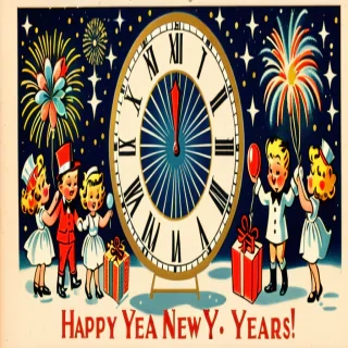 vintage new years images