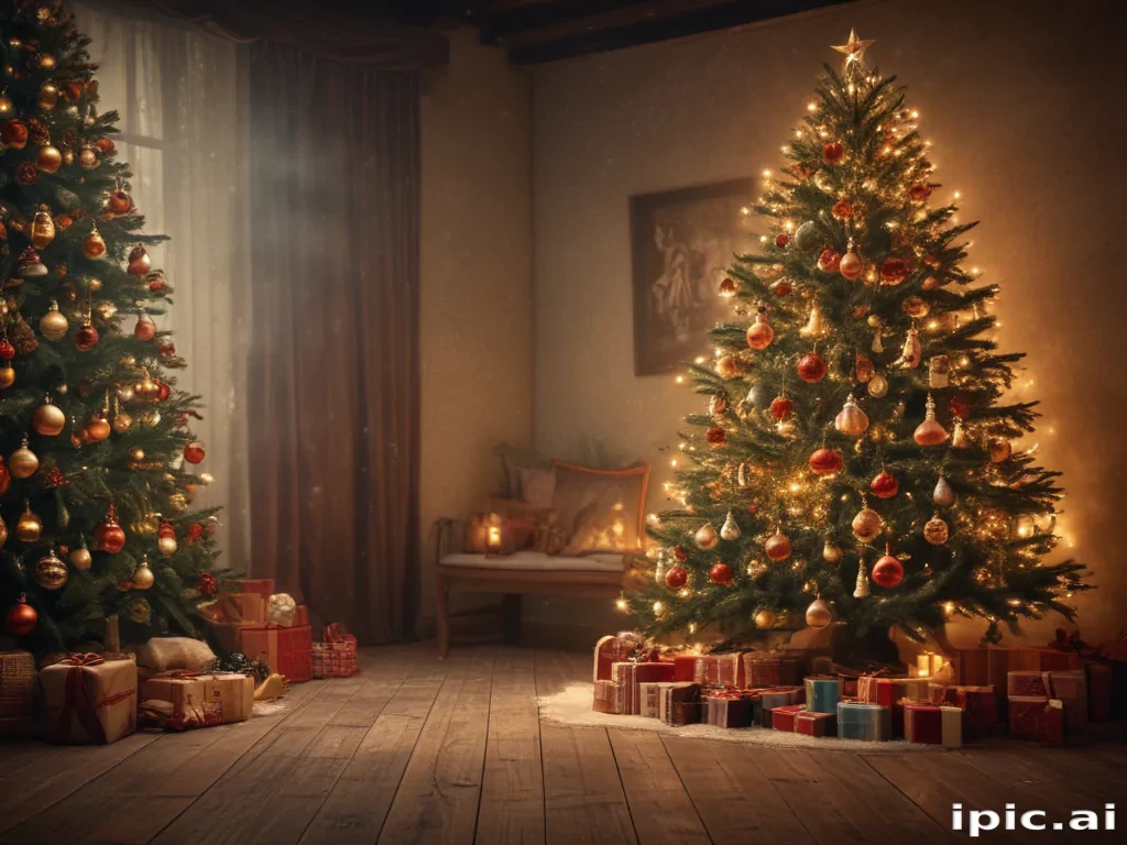christmas background portrait