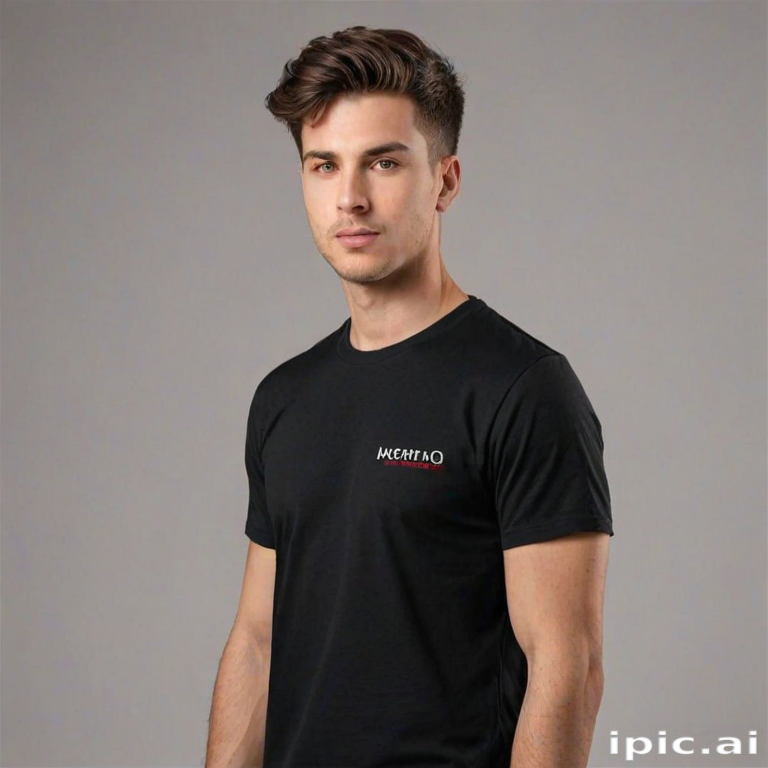 black tee mockup