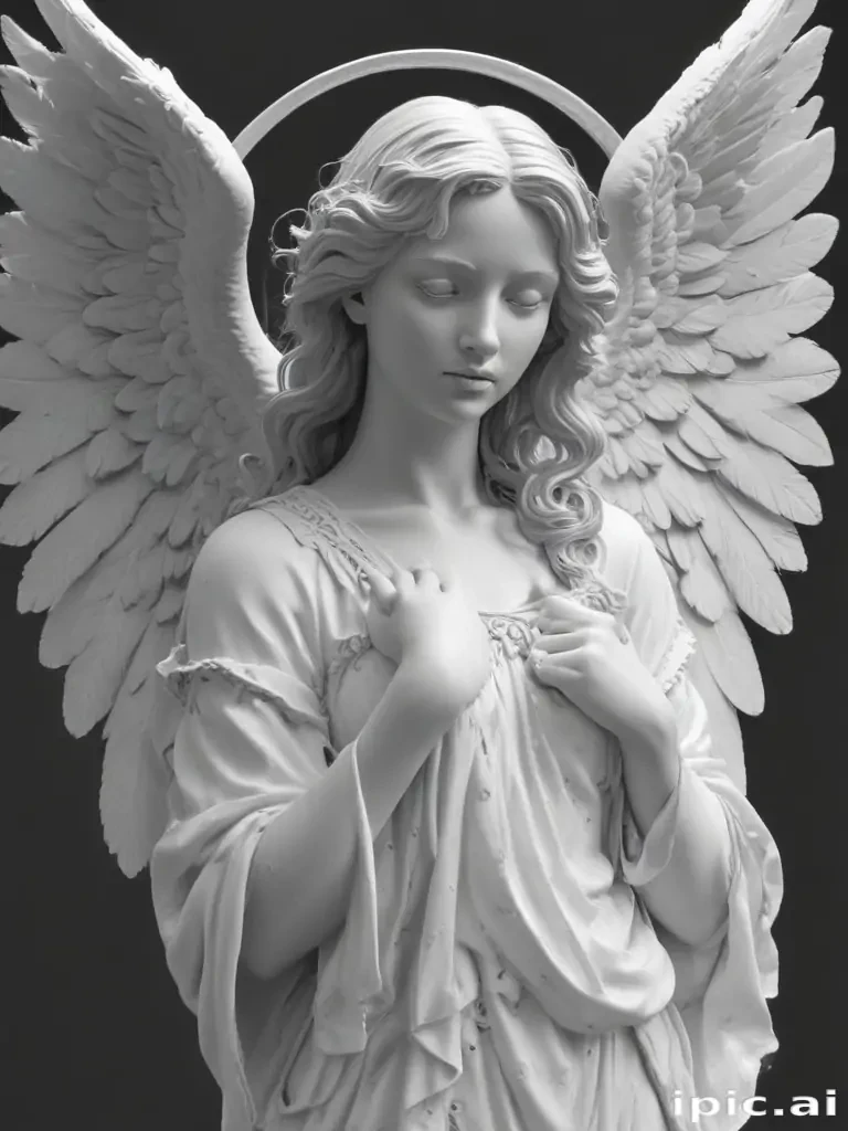 angel clip art black and white