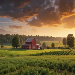 background of a farm