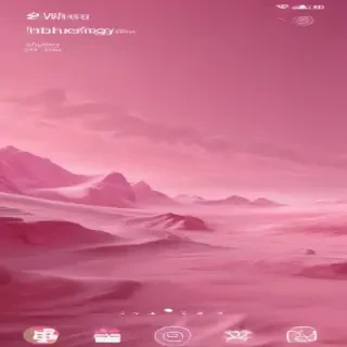 pink home screen