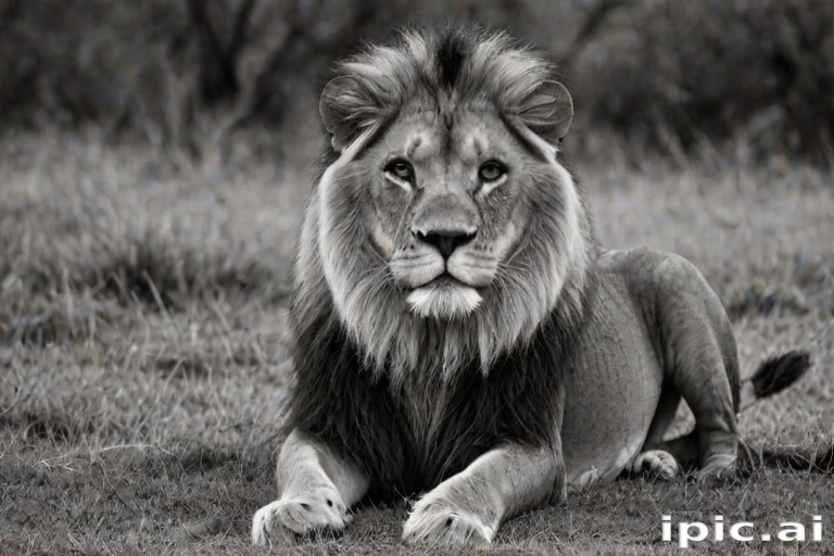 lion black and white pictures