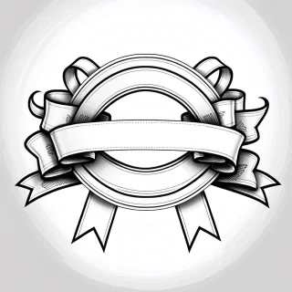 ribbon banner drawing