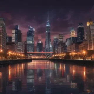 city lights background
