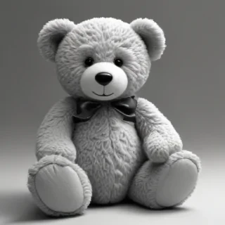 teddy bear clipart black and white