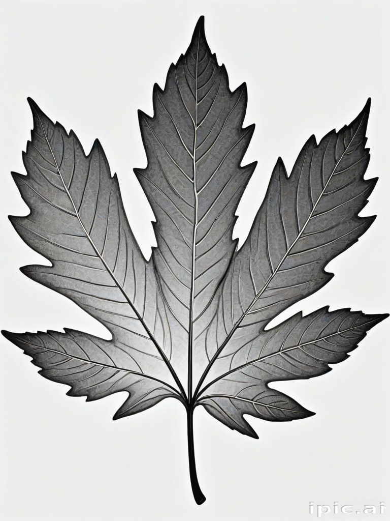 black and white leaf clip art