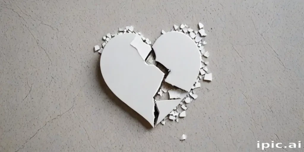 Fragmented Heart: A Symbol of Love's Breakage and Emotional Turmoil