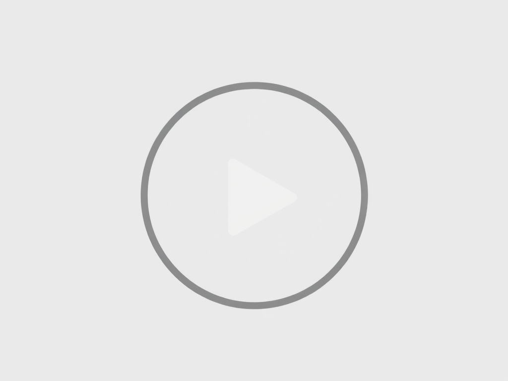 Create a high-resolution vector image of a minimalist play button icon centered in a circular outline, with a light gray background and a dark gray border, captured with a DSLR camera at f/8 aperture, 50mm lens, ISO 100, natural lighting, and a clean, modern aesthetic.
