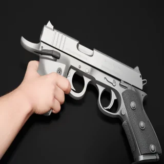 hand holding gun png
