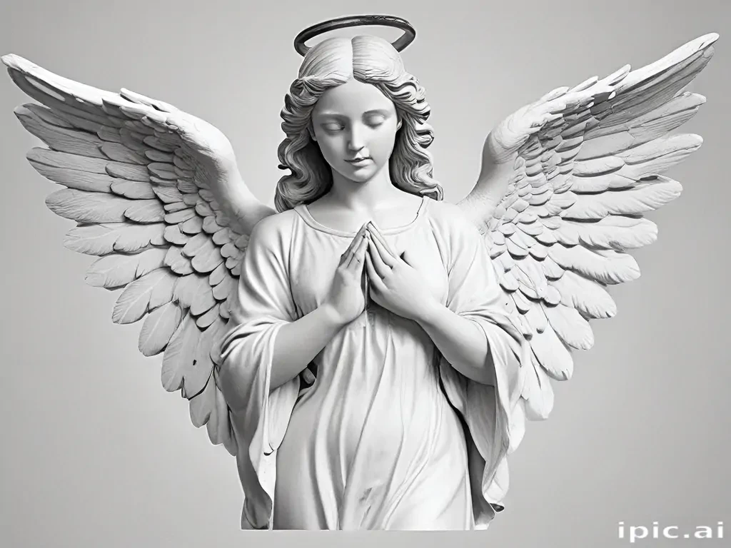 angel clip art black and white