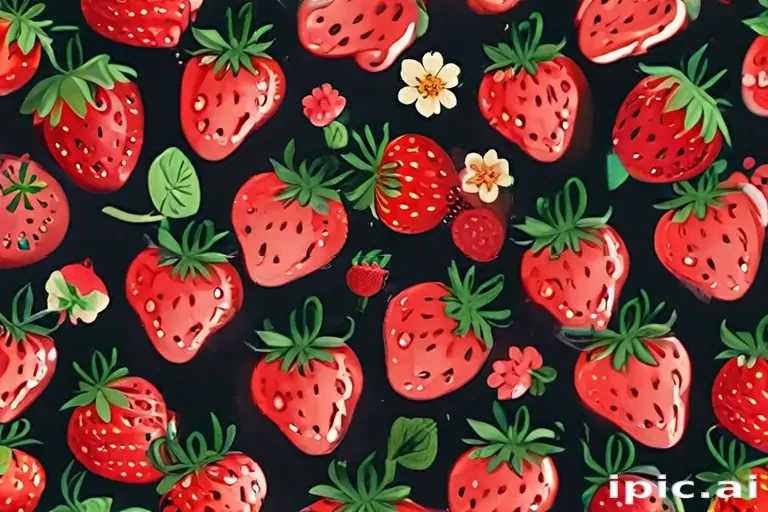 cute strawberry background