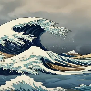 the great wave wallpaper