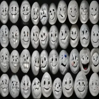 white smiley face black background