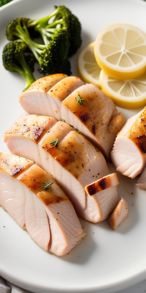 baked chicken breast thin sliced