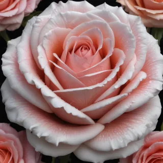 rose with black and white background