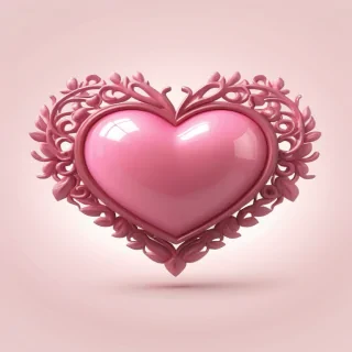 pink heart png transparent