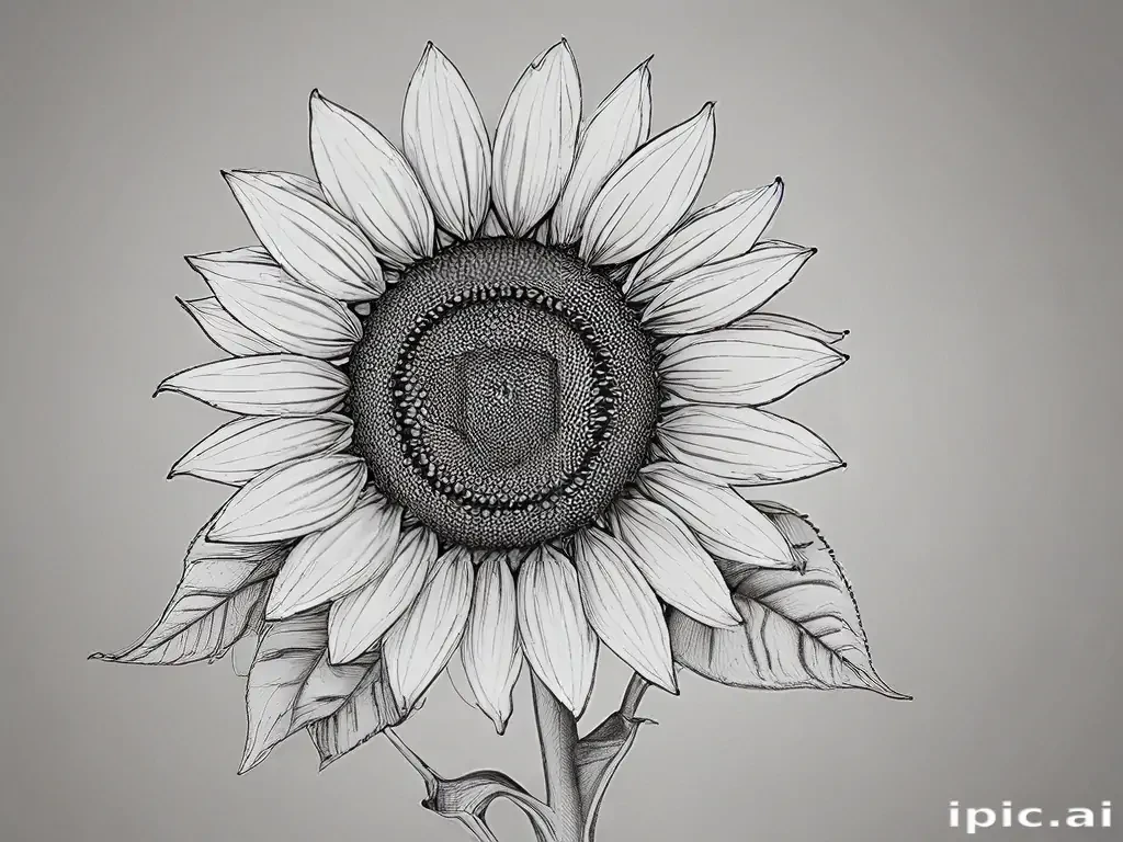 sunflower outline