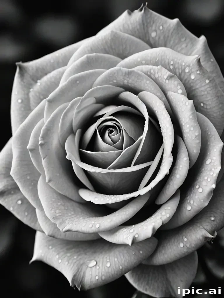 black and white rose background