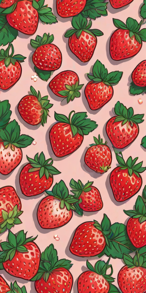 strawberry background aesthetic