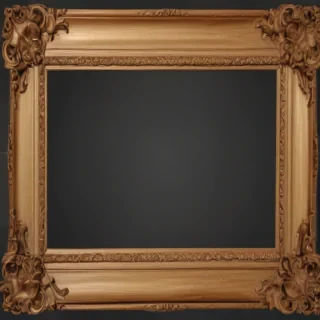 wooden picture frame png