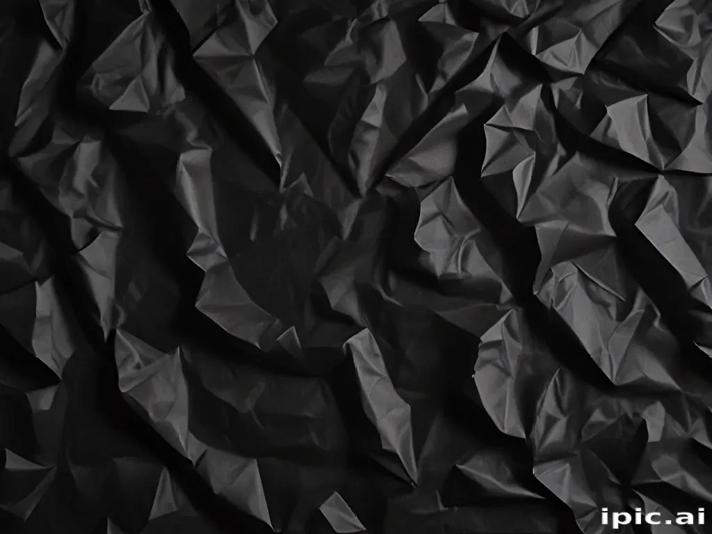 black crumpled paper