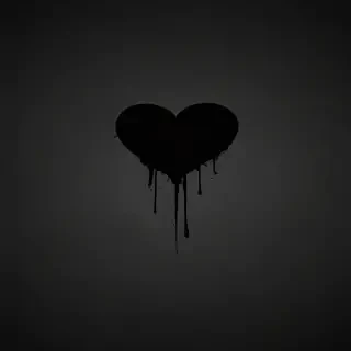 aesthetic black heart wallpaper