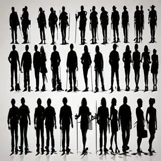 people silhouettes